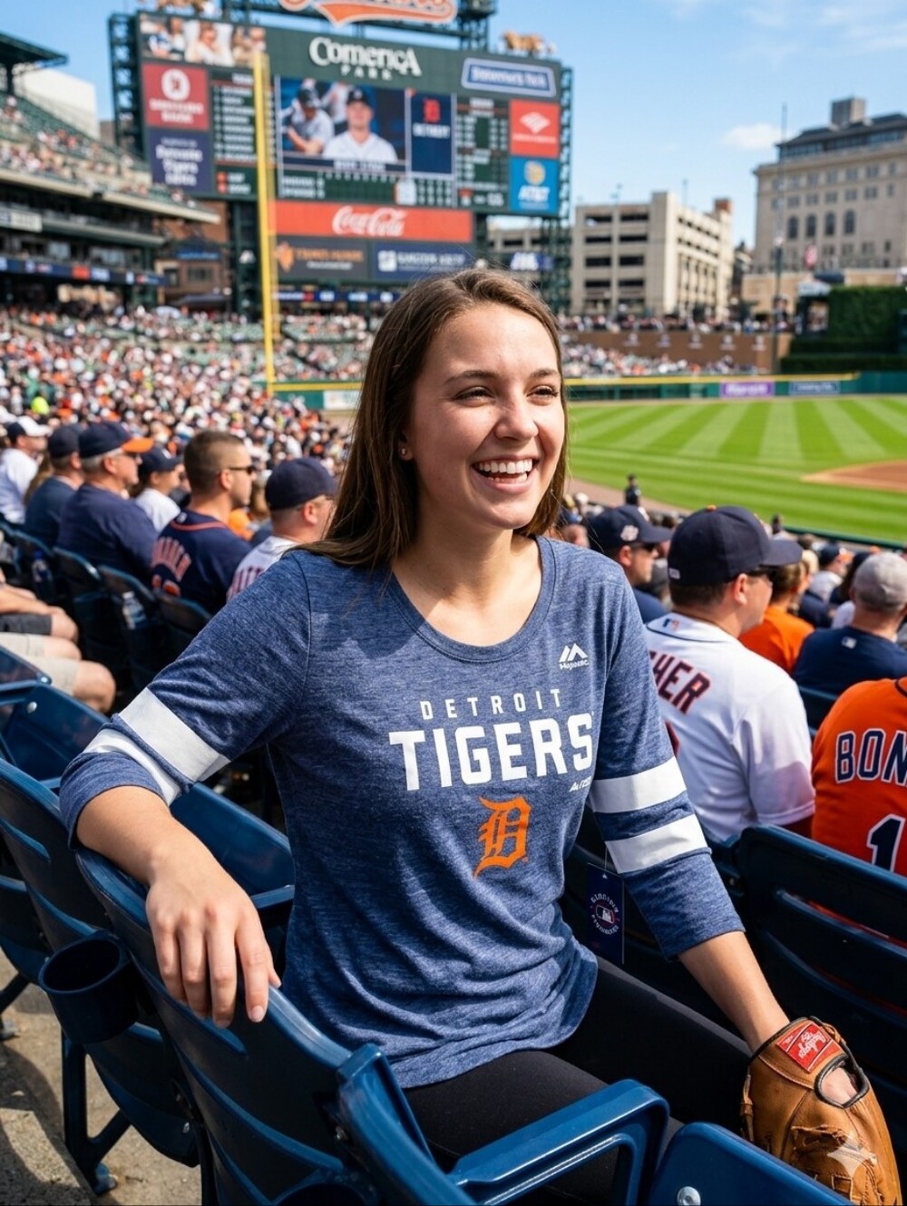 Majestic Detroit Tigers Blue Shirt